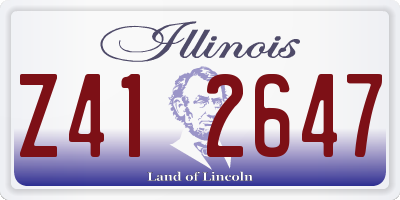 IL license plate Z412647