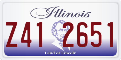 IL license plate Z412651