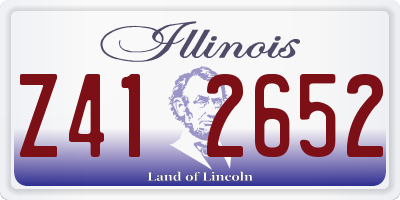 IL license plate Z412652