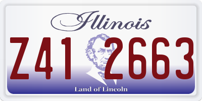 IL license plate Z412663