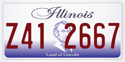IL license plate Z412667