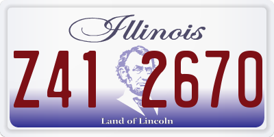 IL license plate Z412670