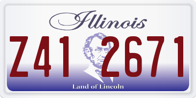 IL license plate Z412671