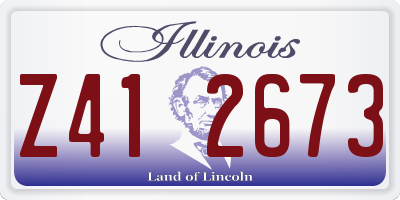 IL license plate Z412673
