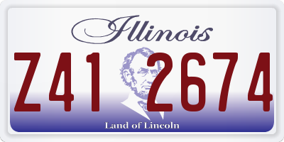 IL license plate Z412674