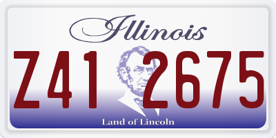 IL license plate Z412675