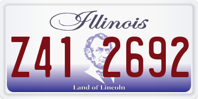 IL license plate Z412692