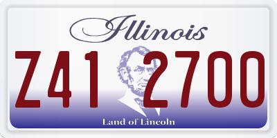 IL license plate Z412700