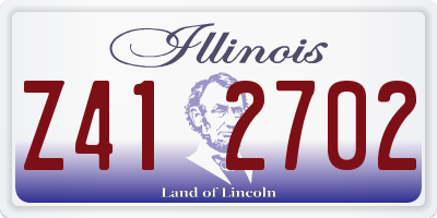 IL license plate Z412702