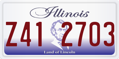 IL license plate Z412703