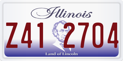 IL license plate Z412704