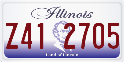 IL license plate Z412705