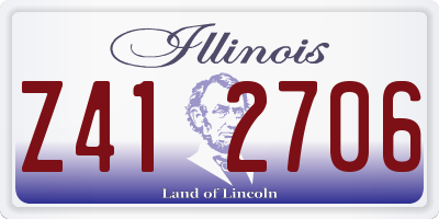 IL license plate Z412706