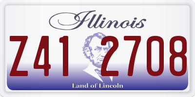 IL license plate Z412708