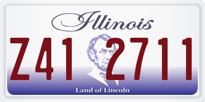 IL license plate Z412711