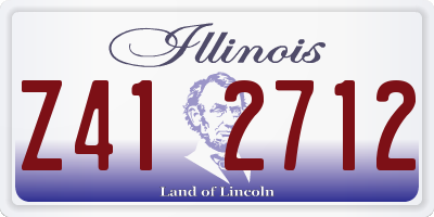 IL license plate Z412712