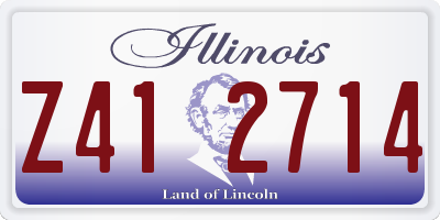 IL license plate Z412714