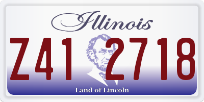 IL license plate Z412718