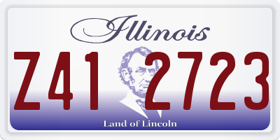 IL license plate Z412723