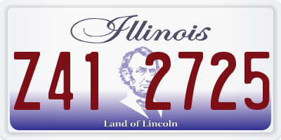 IL license plate Z412725