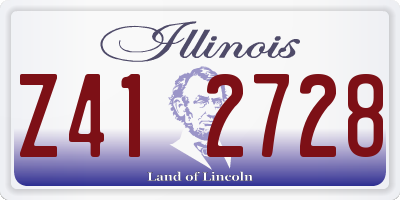 IL license plate Z412728