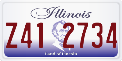 IL license plate Z412734