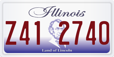 IL license plate Z412740