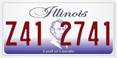 IL license plate Z412741
