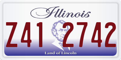 IL license plate Z412742