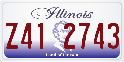 IL license plate Z412743