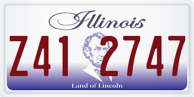 IL license plate Z412747