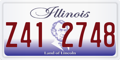 IL license plate Z412748