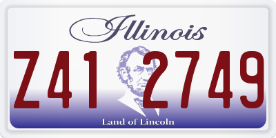 IL license plate Z412749