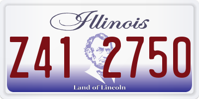 IL license plate Z412750
