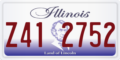 IL license plate Z412752