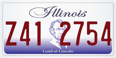 IL license plate Z412754