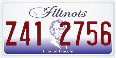 IL license plate Z412756