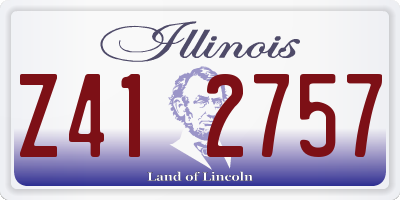 IL license plate Z412757