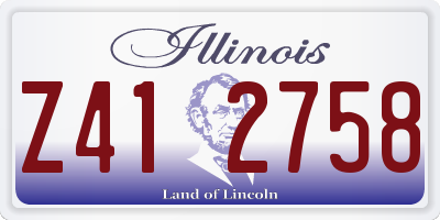 IL license plate Z412758
