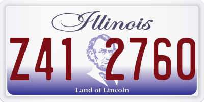 IL license plate Z412760