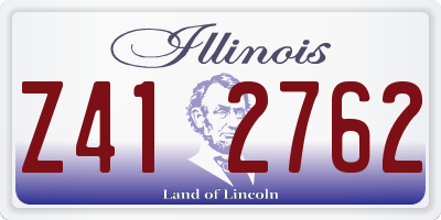 IL license plate Z412762