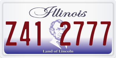 IL license plate Z412777