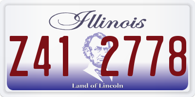 IL license plate Z412778