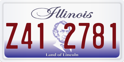 IL license plate Z412781