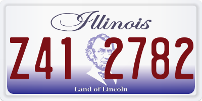 IL license plate Z412782