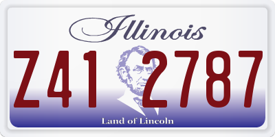 IL license plate Z412787