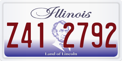 IL license plate Z412792