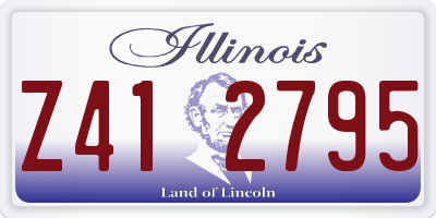 IL license plate Z412795