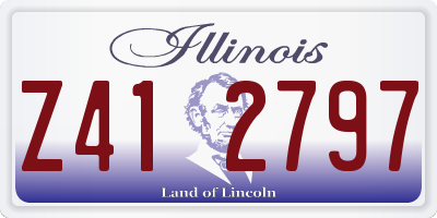 IL license plate Z412797