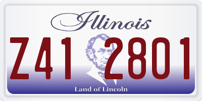 IL license plate Z412801